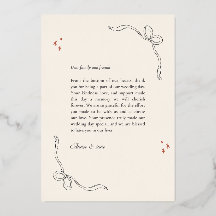 Elegante Trouw Trouwkaart – Lint Hoeken wi