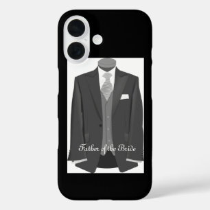 Elegante trouw-tuxedo pak vader van de bruid iPhone 16 hoesje