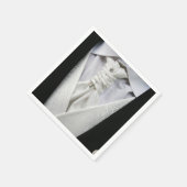 Elegante trouw tuxedo papieren servet (Hoek)