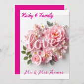 Elegante Trouw Uitnodiging Een Mooie Start  (Voorkant / Achterkant)