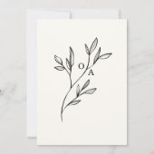 Elegante Trouw Uitnodigingskaart Kaart (Achterkant)