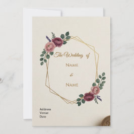 Elegante Trouw Uitnodigingskaart Kaart
