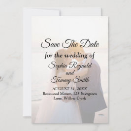 Elegante Trouw Uitnodigingskaart met "Save the Dat Save The Date