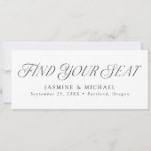Elegante Trouw Vind Je Stoel Headerkaart Kaart (Voorkant)