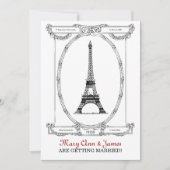 Elegante Trouw Vintage Parijs Ansichtkaart Kaart (Voorkant)
