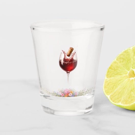 Elegante trouw-wijnglas-splash-shotglas shot glas (Voorkant)