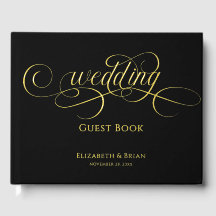 Elegante Trouw zwarte en gouden Script Calligrafie