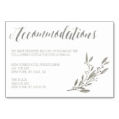 Elegante Trouwaccommodatiekaarten Grijs Bloemmotie Kaart (Voorkant)