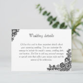 Elegante trouwbehuizing Kaart met M (Staand voorkant)