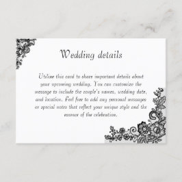 Elegante trouwbehuizing Kaart met  M