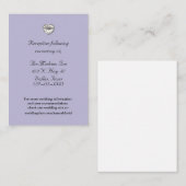 Elegante trouwbehuizingskaarten informatiekaartje (Voorkant / Achterkant)