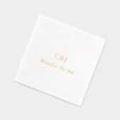 Elegante Trouwbevestiging Folie Servetten (Links)
