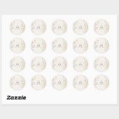 Elegante Trouwbloem Bruiloft Ronde Sticker (Vel)