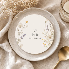 Elegante Trouwbloem Bruiloft  Ronde Sticker