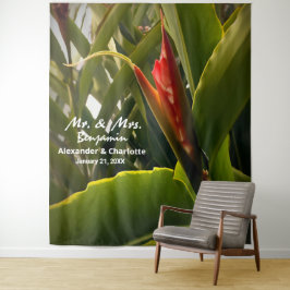 Elegante trouwbloem fotohoud Backdrop Wandkleed
