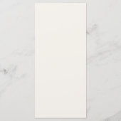 Elegante Trouwbloem Huwelijk Menu (Achterkant)