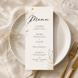 Elegante Trouwbloem Huwelijk  Menu