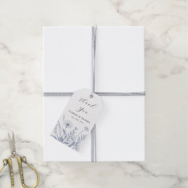 Elegante Trouwbloem Maagdenpalm Bruiloft Cadeaulabel