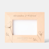 Elegante Trouwbloemen Custom Wood Lijsten Gegraveerde Lijstjes (Voorkant)