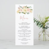 Elegante Trouwbloemen Roze Menu (Staand voorkant)