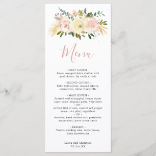 Elegante Trouwbloemen Roze Menu