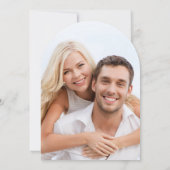 Elegante trouwboogfoto bruiloftsreceptie kaart (Achterkant)