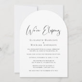 Elegante trouwboogfoto bruiloftsreceptie kaart (Voorkant)