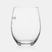 Elegante trouwbril wijnglas zonder voet (Links)