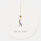 Elegante Trouwcadeausticker Ronde Sticker (Voorkant)