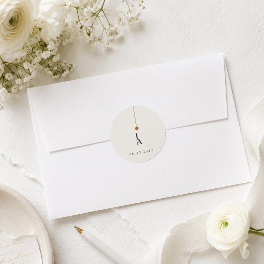 Elegante Trouwcadeausticker Ronde Sticker