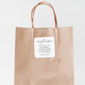 Elegante trouwcadeautas mandje  vierkante sticker