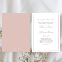 Elegante Trouwcalligrafie Schrift Roze Blos