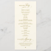 Elegante Trouwceremonie Orde Programmakaart (Achterkant)
