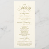 Elegante Trouwceremonie Orde Programmakaart (Voorkant)