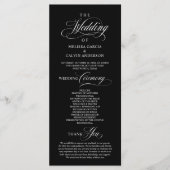 Elegante Trouwceremonie Orde Programmakaart (Voorkant)
