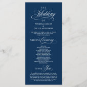 Elegante Trouwceremonie Orde Programmakaart (Voorkant)
