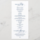 Elegante Trouwceremonie Orde Programmakaart (Achterkant)