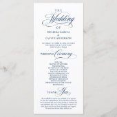 Elegante Trouwceremonie Orde Programmakaart (Voorkant)