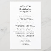 Elegante Trouwceremonie Zwart Wit Uitnodigingsprog (Achterkant)