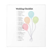 Elegante trouwchecklist notitieblok (Voorkant)