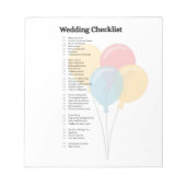 Elegante trouwchecklist notitieblok (Voorkant)