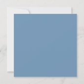 Elegante Trouwcirkel Bloemen Zilver Navy Save The Date (Achterkant)