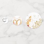 Elegante Trouwconfetti – Goud & Bloemige Mix Desig Confetti (Achterkanten)