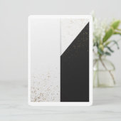 Elegante trouwconfetti uitnodiging minimaal luxe (Staand voorkant)