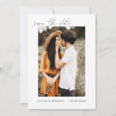 Elegante Trouwdag Bewaar de Datum Foto Minimalisti Save The Date (Voorkant)