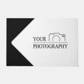 Elegante Trouwdag Met Gepersonaliseerde Fotografie Deurmat (Voorkant)