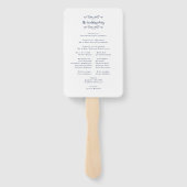 Elegante Trouwdag Moderne Ceremonie Programma Mari Handwaaier (Achterkant)