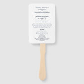 Elegante Trouwdag Moderne Ceremonie Programma Mari Handwaaier (Voorkant)