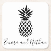 Elegante Trouwdag Persoonlijk  Kartonnen Onderzetters (Voorkant)