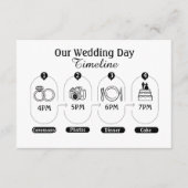 Elegante Trouwdag Tijdlijn Behuizing Kaart (Voorkant)